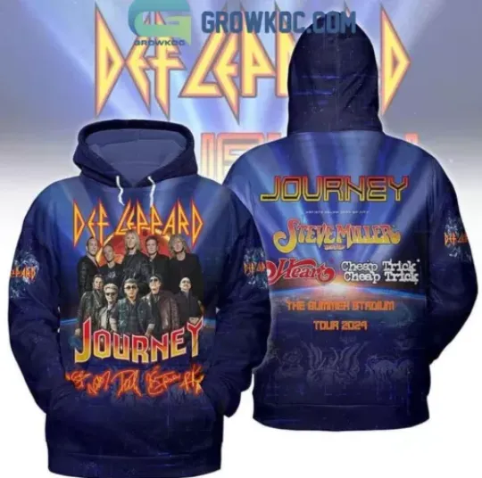 Journey Def Leppard Heat The Summer Tour 2024 Hoodie 3D