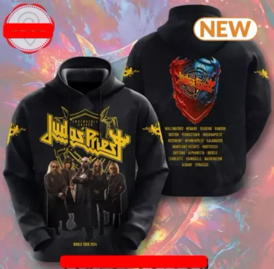 Judas Priest World Tour 2024 Hoodie made for fan hot 3D Hoodie