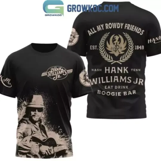 Hank Williams Jr Eat Drink Boogie Bar Fan 3D T-Shirt
