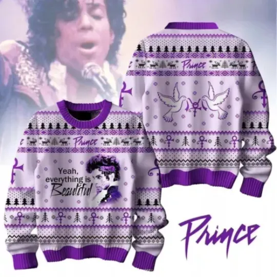 Prince Purple Ugly Christmas Sweater