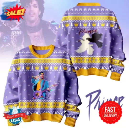 Prince Purple Limited Christmas Ugly Sweater