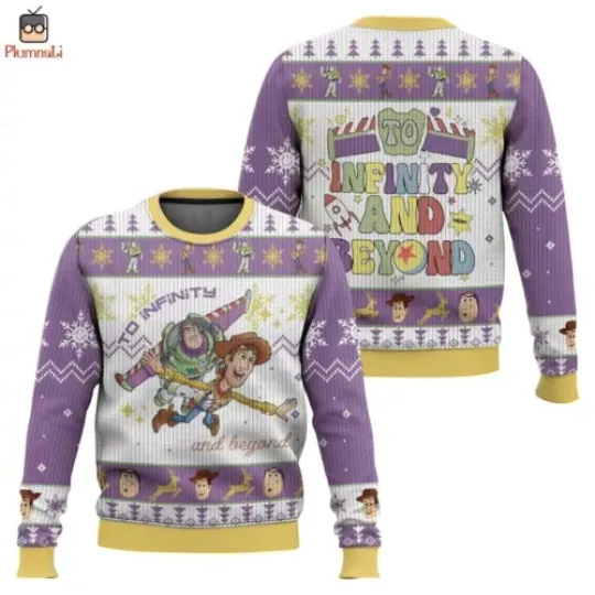 Toy Story Woody Ugly Christmas Sweater, Buzz Lightyear Ugly Sweater