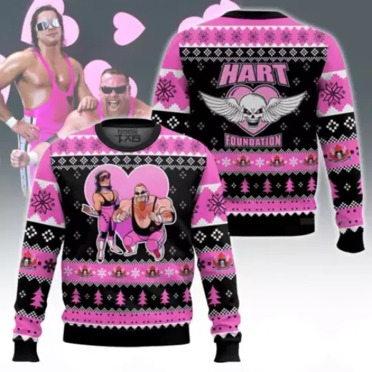 Wrestling Legend-Themed Ugly Christmas Sweater – Fun Festive Wear for Fans