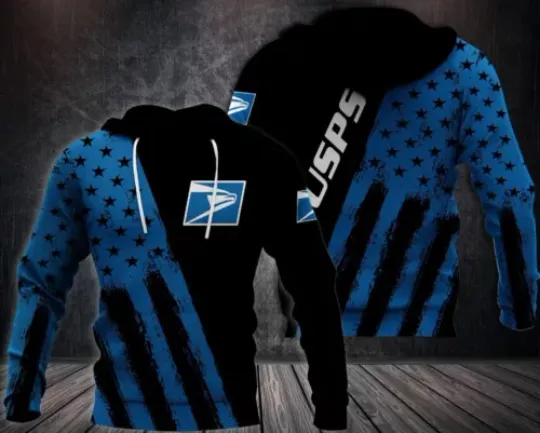 usa flag hot hot Postal Service 3D Hoodie