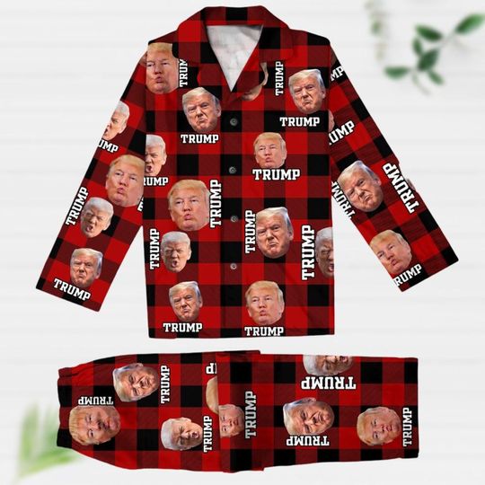 Donald Trump Mega Pajamas Set, Funny Trump Face Christmas Pajamas, Trump Maga Shirt, Trump Vance Shirt, Republican Shirt, Election Shirt