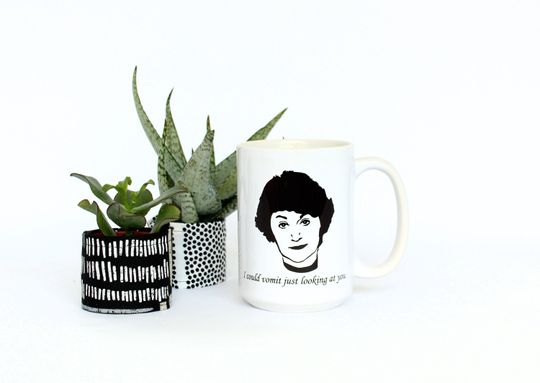 Dorothy Zbornak Mug - Stay Golden Mug - 15oz Ceramic Mug - Black and White