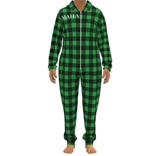 MAHA Christmas Hooded Pajamas UNISEX  for Trump, Kennedy, & Tulsi Supporters  Cozy Winter Pajamas, Custom