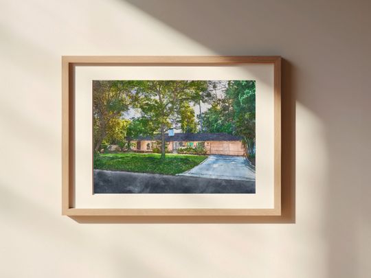 Blanche's House Watercolor Painting Unframed Matte Poster Art Print