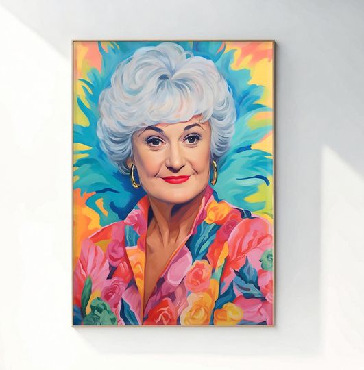Dorothy Zbornak Cute Smile: Art Print inspired by Stay Golden and  Bea Arthur Digital PNG Tropical Mood