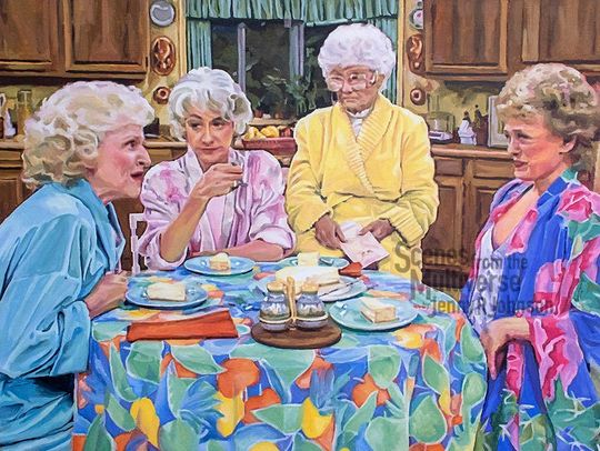 Stay Golden Art Print - Dorothy Rose Blanche Sophia - Betty White Bea Arthur - Thank You for Being a Friend Wall Decor