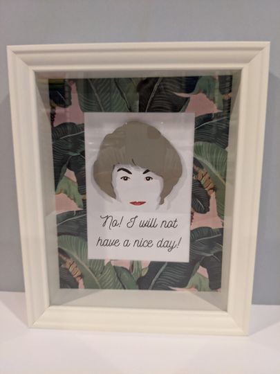 Dorothy Zbornak Stay Golden Dimensional Framed Art