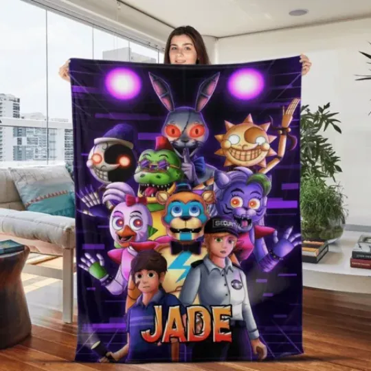 Customized Five Nights at Freddy's Plush Fleece Blanket