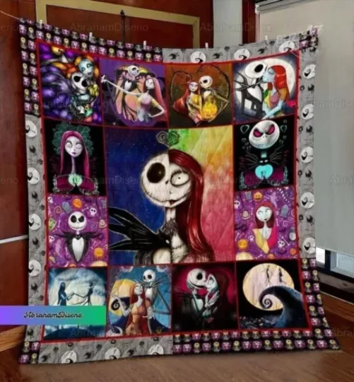 Jack And Sally Fleece Blanket Best Gift For Fans