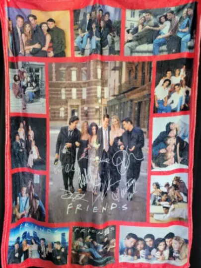 Friends TV Show Signature Actors Thank You Fleece Blanket