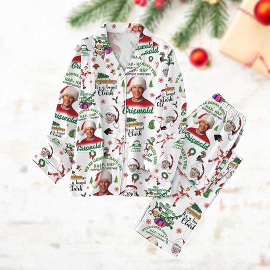National Lampoons Christmas Vacation Pajamas, Clark Griswold Pajamas, Family Christmas Pjs, Xmas 90s Movie Pajamas, Holiday Gift Ideas