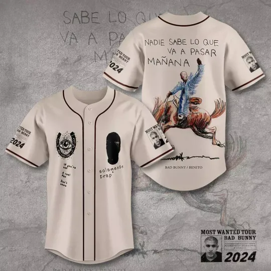 Bad Bunny Trendding For Fans Baseball Jersey Shirt, For Gift Fans Jersey