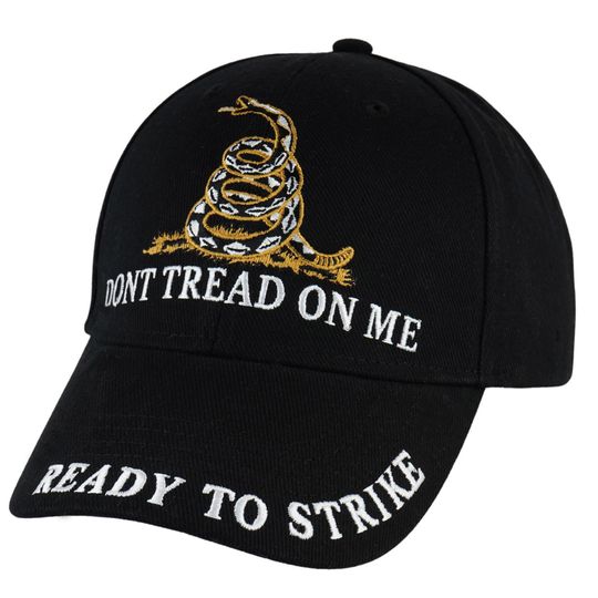 Don't Tread On Me, Ready To Strike US Military Cap, Adjustable Velcro Strap Baseball Cap, 100% Cotton Cap for Men & Women, Unisex Gift