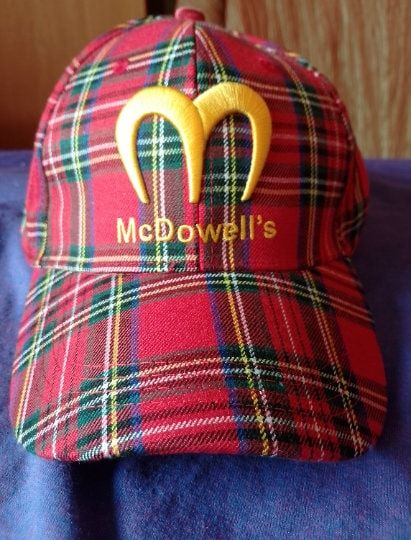 McDowell's Coming to America "Home of the Big Mick" Plaid Baseball Cap Adjustable