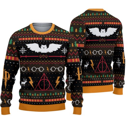 The Sweater That Lived Harry Potter Ugly Christmas Sweater - Fantasy Holiday Sty