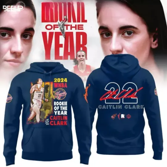 Caitlin Clark 2024 WNBA Rookie Of The Year Indiana Fever Hoodie