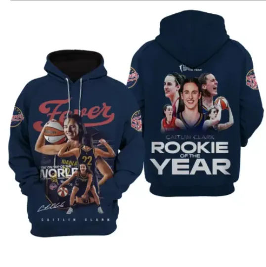 Indiana Fever Caitlin Clark Rookie Of The Year 2024 3D Hoodie