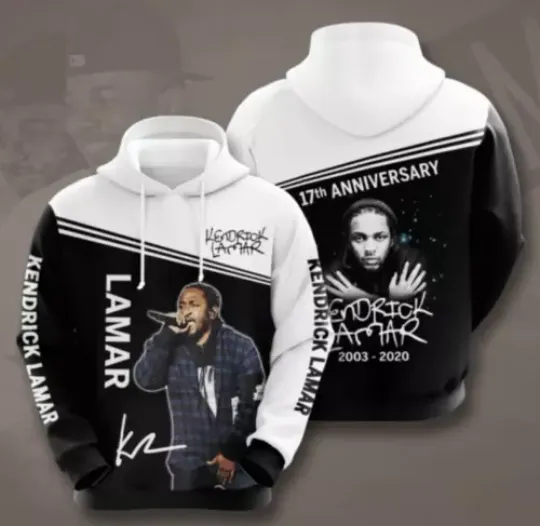Kendrick Lamar 17Th Anniversary 2003 2020 Signature 3D Hoodie