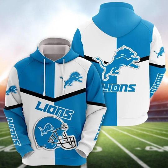 Lions Football Champion 3D Hoodies, Lions Christmas 3D Hoodies, Detroit Football 3D Shirts, Detroit Football Fan Gifts