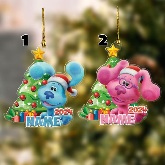 Blues Clues Ornament, Personalized Blue Clues Ornament, Personalized Family Ornament, Kid Ornaments, Blues Party Supplies