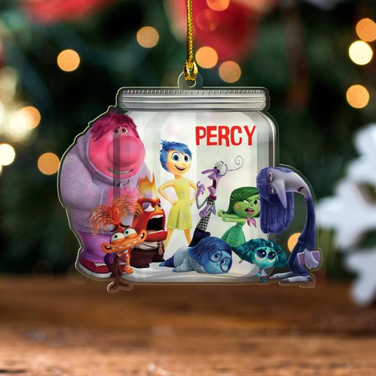 Personalized Inside Out 2 Ornament, Disney Xmas Ornament, Inside Out Decor, Mental Health Gifts, Anger Sadness Joy Anxiety Ornaments