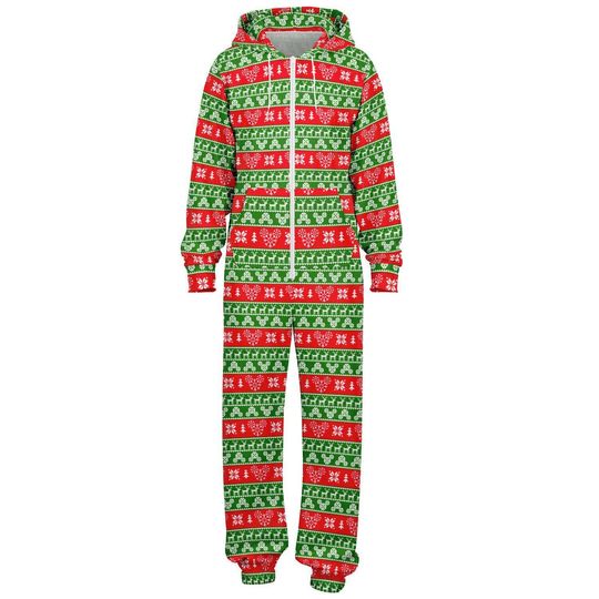 Disney Christmas Men's Hooded Jumpsuit | Christmas Pajama Outfits | Family Matching Pajamas