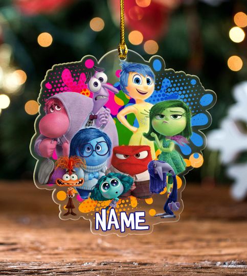 Personalized Disney Inside Out Ornament,Inside Out 2 Movie Characters Ornament, Inside Out Acrylic Ornament, Inside Out Keepsake