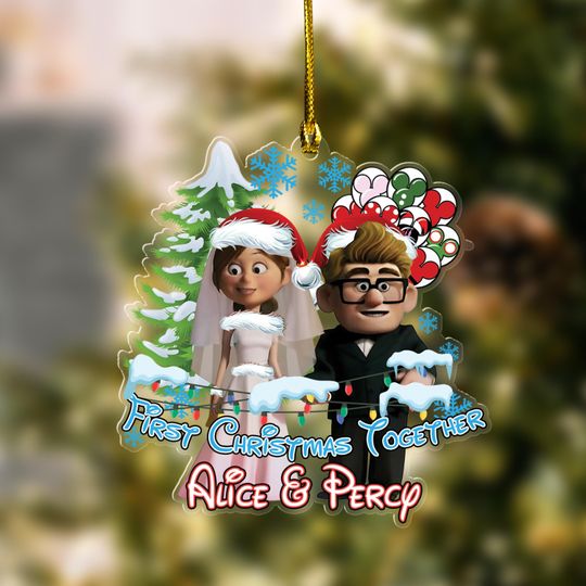 Personalized Carl and Ellie Christmas Ornament, Up Ellie and Carl Ornament, Ellie Ornament, Carl Ellie Ornament,Couples Xmas Ornament