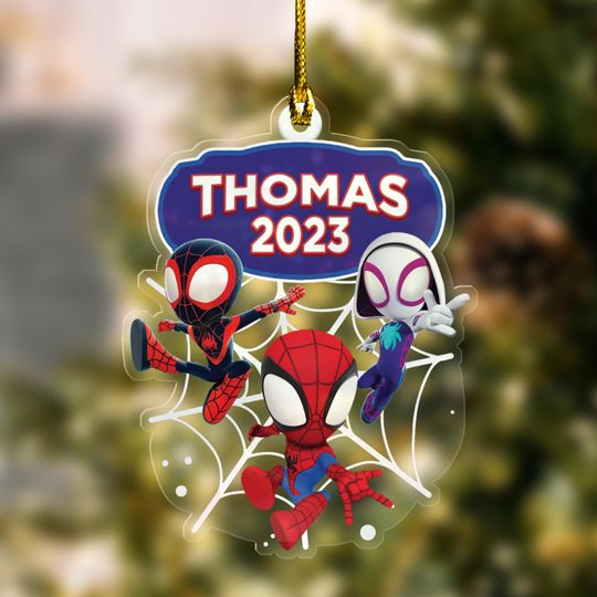 Personalized Spidey And His Amazing Friends Ornament, Spidey Christmas Ornament, Spidey Boy, Spiderman Ornament