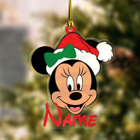 Personalized Mickey and Friends Disney Christmas Ornament,Disney Family Christmas Tree Hanging Ornament,Custom Ornament Gift For Kids