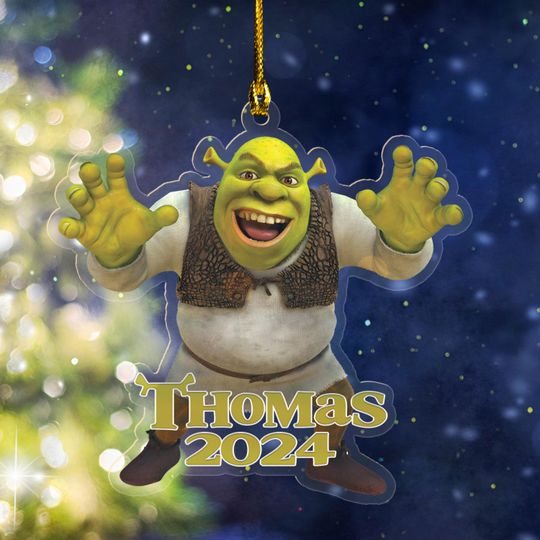 Shrek Christmas Ornament, Shrek Custom Ornament, Christmas Ornament, Shrek Ornament, Customized Shrek Ornament, Xmas Decor