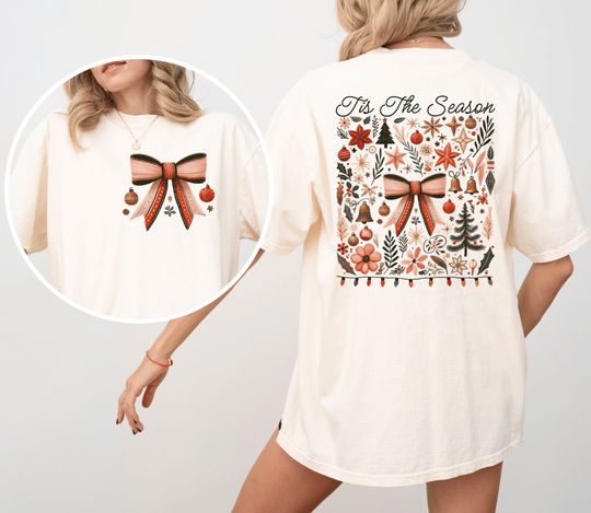 Coquette Bow Christmas Two Sided Shirt