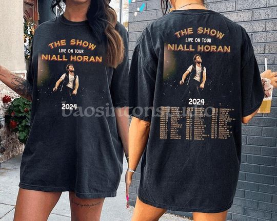 Niall Horan Graphic Shirt - The Show Tour 2-Sided Live on Tour 2024 Tee