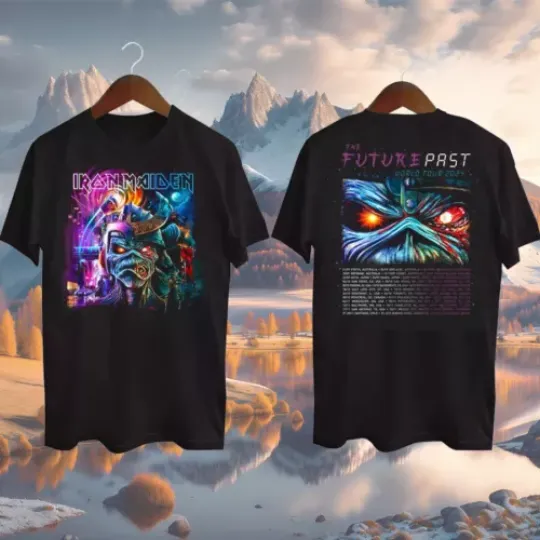 Discover Iron Maiden The Future Past 2024 Tour T-Shirt Gift For Fan All Size