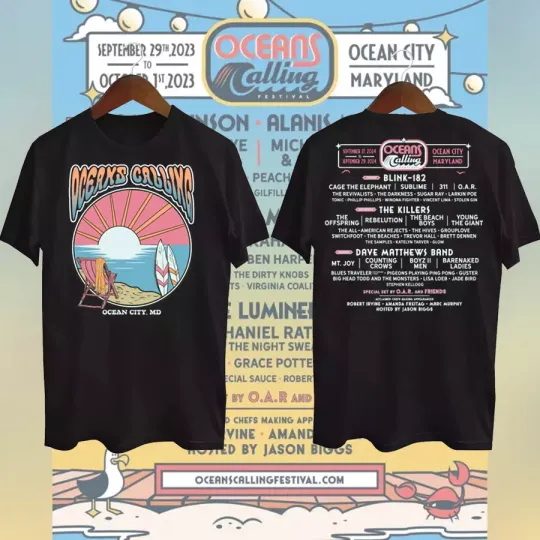 Oceans Calling Festival Sunset Lineup Event, T-Shirt Gift For Fan All Size