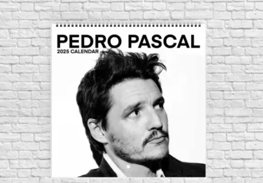 Pedro Pascal 2025 Wall Calendar,  2025 Calendar Wall, Celebrity Wall Decor Gifts