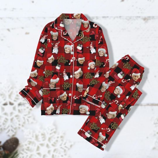 The Stay Golden Christmas Pajamas Set, Girls Christmas Pajama, Family Pajamas For Party, Christmas Pants Pajamas, Bridesmaid Pajamas