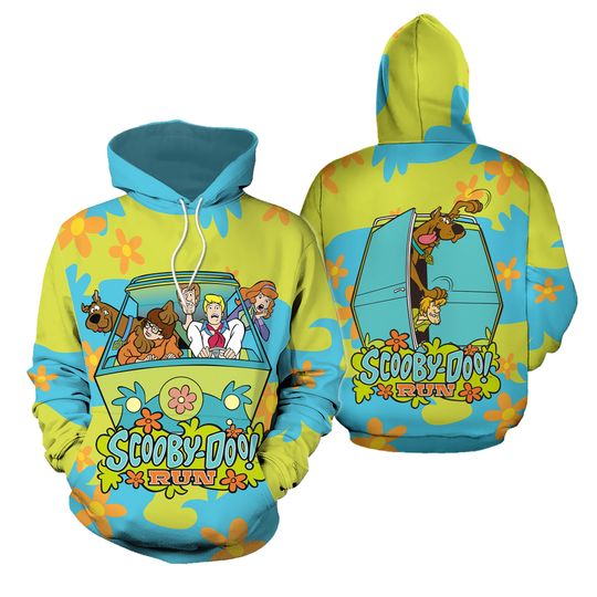 Scooby Doo Run Scooby Doo Friends On Mystery Machine 3D HOODIE