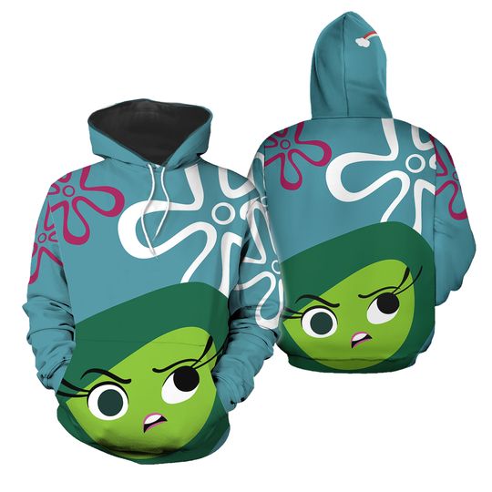 Disgust Inside Out 2 Hoodie, Inside Out 2024, Disney Trip 3D Hoodie