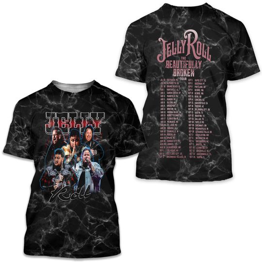 Jelly Roll The Beautifully Broken Tour 2024 3D Shirt For Men Women