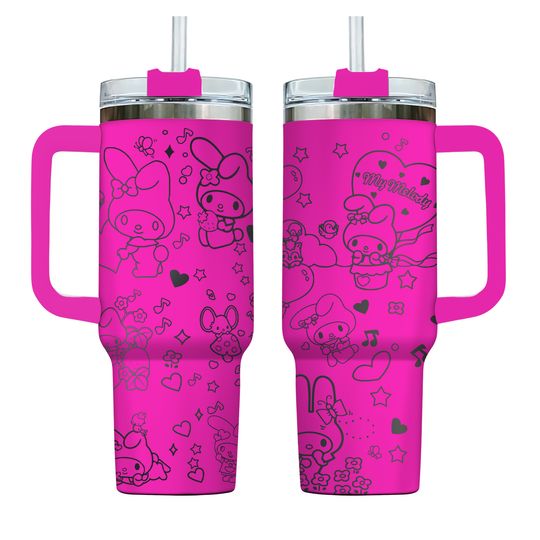 My Melody Engraved 40 oz Tumbler with Handle