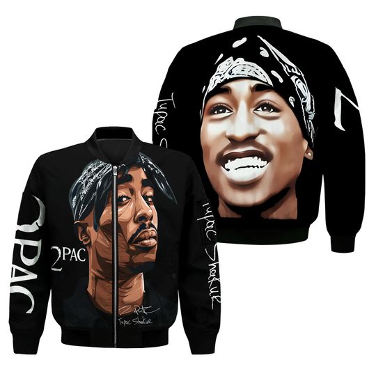 Discover Tupac Collage Bomber Jacket, 2pac Tupac Bomber Jacket