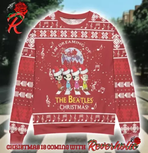 The Beatles Im Dreaming Of The Beatles Ugly Christmas Sweater