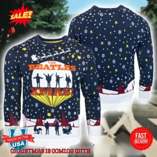 The Beatle Holiday Snowy Pattern Ugly Christmas Sweater