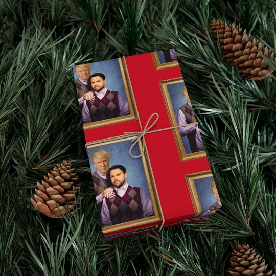 Trump Vance Gift Wrap, Stepbros, Trump 2024, Political, Christmas Wrapping Paper, Republican, Funny Holiday Paper