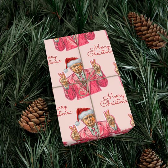 Trump Christmas, Trump Make Christmas Great Again, Trump Santa Wrapping Paper, Republican Gifts, Trump Merch, Christmas Wrapping Paper Rolls